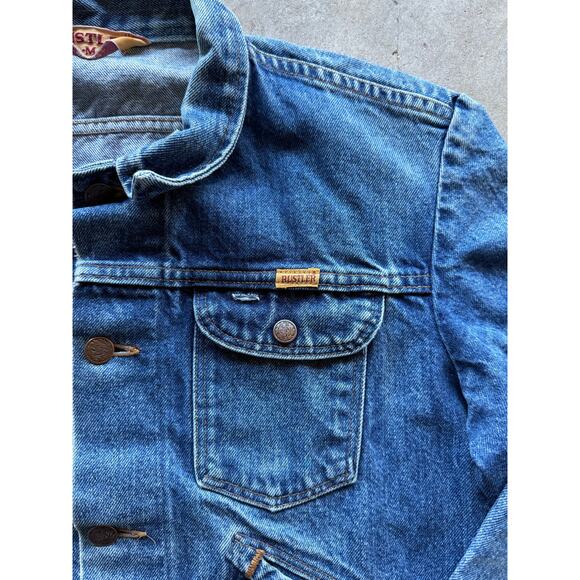 Vintage 1980s Made in USA Rustler Denim Womens Jacket Size Medium Faded - Picture 4 of 9